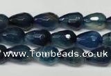 CAG2304 15.5 inches 10*14mm faceted teardrop agate gemstone beads