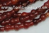 CAG232 15.5 inches 8*12mm pear-shaped red agate gemstone beads