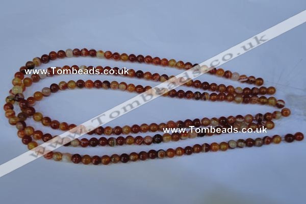 CAG2321 15.5 inches 6mm round red line agate beads wholesale