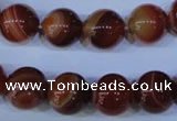 CAG2324 15.5 inches 12mmround red line agate beads wholesale