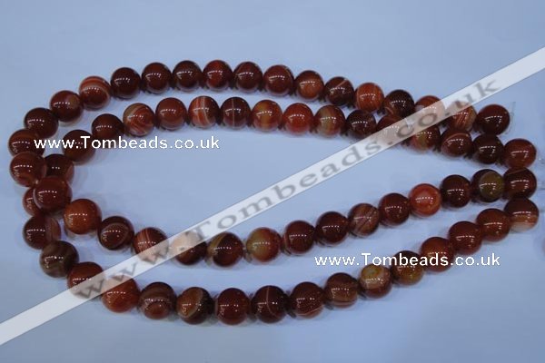 CAG2324 15.5 inches 12mmround red line agate beads wholesale