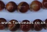 CAG2325 15.5 inches 14mmround red line agate beads wholesale