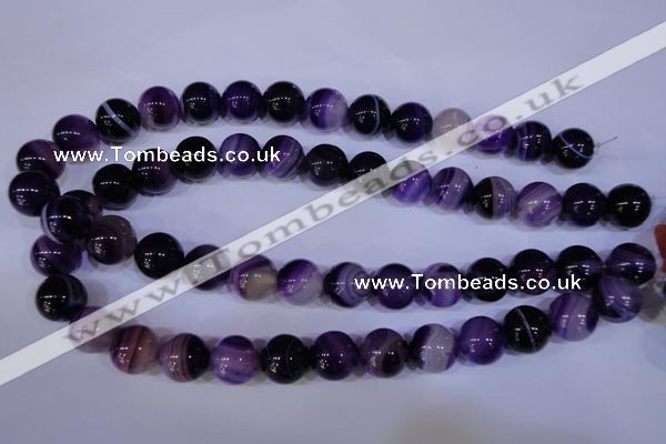 CAG2332 15.5 inches 8mm round violet line agate beads wholesale