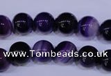 CAG2333 15.5 inches 10mm round violet line agate beads wholesale