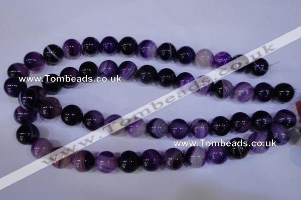 CAG2333 15.5 inches 10mm round violet line agate beads wholesale