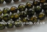 CAG234 15.5 inches 8mm round dragon veins agate gemstone beads