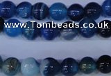 CAG2342 15.5 inches 8mm round blue line agate beads wholesale