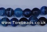 CAG2343 15.5 inches 10mm round blue line agate beads wholesale