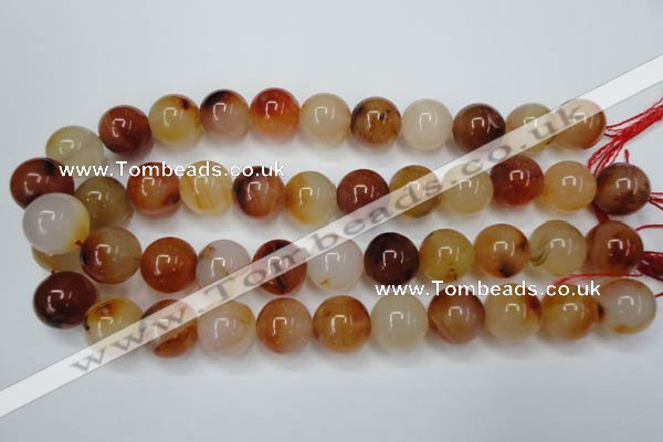 CAG2378 15.5 inches 18mm round red agate beads wholesale