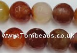 CAG2386 15.5 inches 16mm faceted round red agate beads wholesale