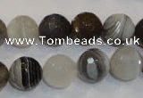 CAG2424 15.5 inches 12mm faceted round Chinese botswana agate beads