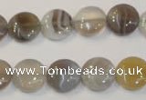 CAG2435 15.5 inches 12mm flat round Chinese botswana agate beads