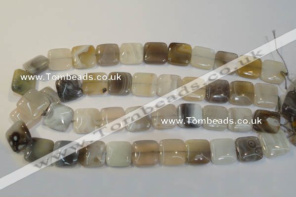 CAG2452 15.5 inches 18*18mm square Chinese botswana agate beads