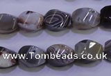 CAG2768 15.5 inches 10*14mm twisted rice botswana agate beads wholesale