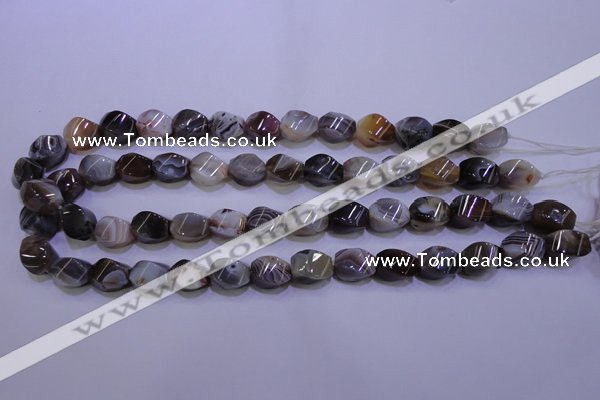 CAG2768 15.5 inches 10*14mm twisted rice botswana agate beads wholesale