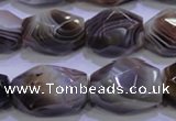 CAG2775 15.5 inches 14*20mm faceted nuggets botswana agate beads wholesale