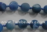 CAG2801 15.5 inches 10mm round matte druzy agate beads whholesale