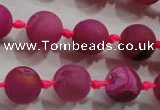 CAG2803 15.5 inches 12mm round matte druzy agate beads whholesale