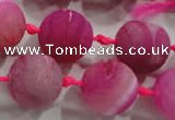 CAG2805 15.5 inches 18mm round matte druzy agate beads whholesale