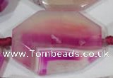 CAG2880 15.5 inches 30*40mm faceted octagonal agate gemstone beads