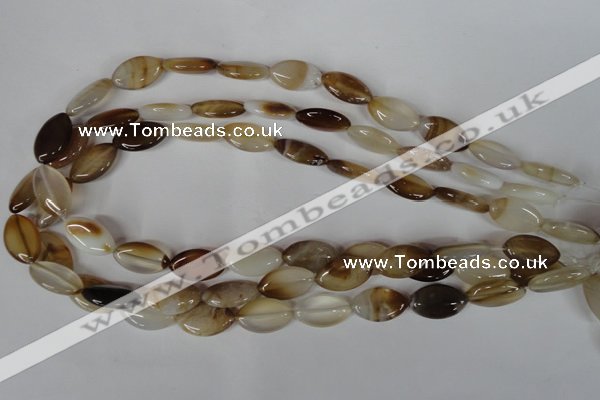 CAG3140 15.5 inches 12*20mm marquise brown line agate beads