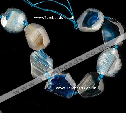 CAG331 nugget shape  rough agate gemstone beads Wholesale