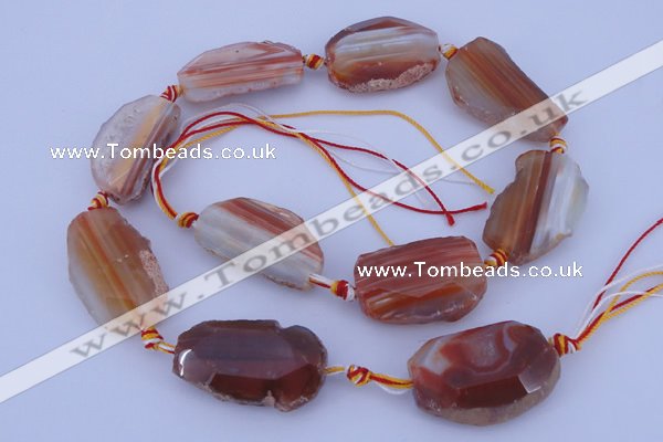 CAG332 rough agate nugget shape gemstone beads Wholesale