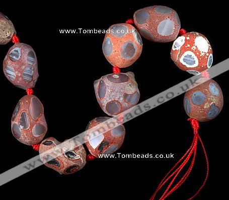 CAG334 nugget shape rough agate gemstone beads Wholesale