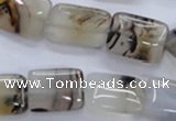 CAG3343 15.5 inches 13*18mm rectangle natural grey agate beads