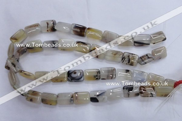 CAG3343 15.5 inches 13*18mm rectangle natural grey agate beads