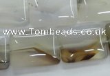 CAG3345 15.5 inches 18*25mm rectangle natural grey agate beads