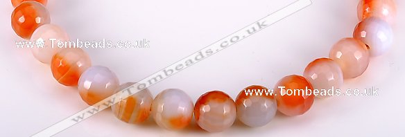 CAG346 16mm faceted round agate gemstone bead Wholesale