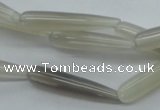 CAG3562 15.5 inches 6*30mm teardrop grey agate gemstone beads