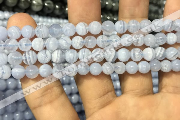 CAG3577 15.5 inches 6mm round blue lace agate beads wholesale