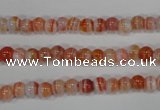 CAG3586 15.5 inches 6mm round red line agate beads wholesale