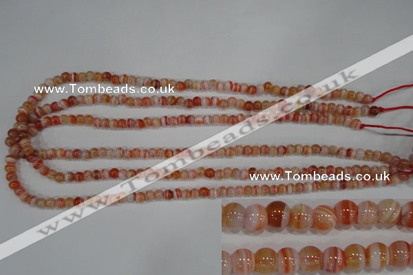 CAG3586 15.5 inches 6mm round red line agate beads wholesale