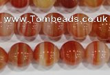 CAG3591 15.5 inches 16mm round red line agate beads wholesale