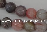 CAG3595 15.5 inches 8mm - 17mm faceted round botswana agate beads