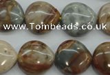 CAG3598 15.5 inches 18*18mm heart Morocco agate beads wholesale