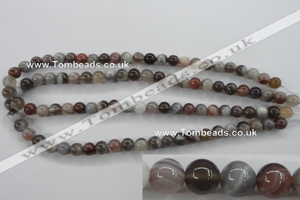 CAG3682 15.5 inches 8mm round botswana agate beads wholesale