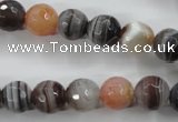 CAG3693 15.5 inches 10mm faceted round botswana agate beads wholesale