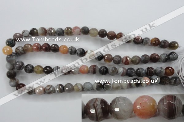 CAG3693 15.5 inches 10mm faceted round botswana agate beads wholesale