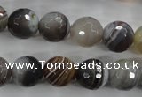 CAG3694 15.5 inches 12mm faceted round botswana agate beads wholesale