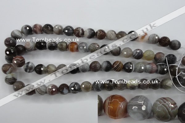 CAG3694 15.5 inches 12mm faceted round botswana agate beads wholesale