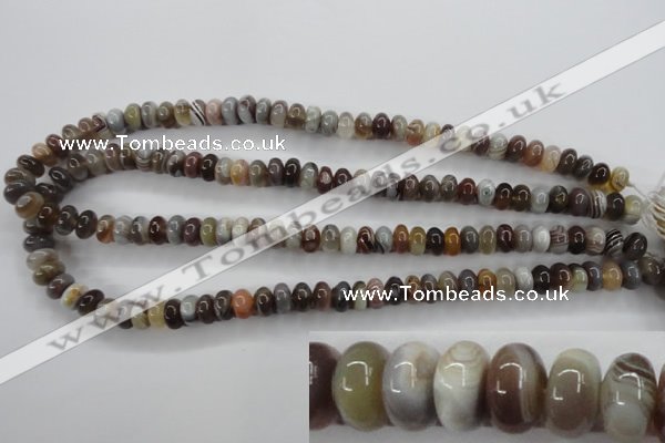CAG3702 15.5 inches 5*8mm rondelle botswana agate beads wholesale