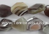 CAG3732 15*18mm – 20*23mm faceted freeform botswana agate beads