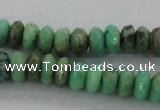 CAG3912 15.5 inches 3*6mm faceted rondelle green grass agate beads