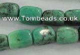 CAG3926 15.5 inches 12*16mm nuggets green grass agate beads