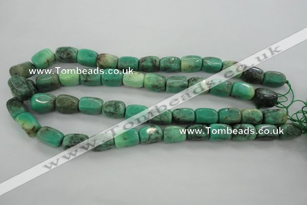 CAG3926 15.5 inches 12*16mm nuggets green grass agate beads