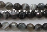 CAG3951 15.5 inches 6mm faceted round grey botswana agate beads